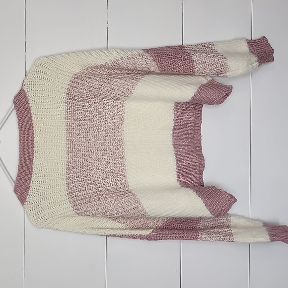 NWT Petal and Pop Striped Long Sleeve Crop Sweater - Picture 3 of 6